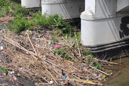 Duh, Banyak Tumpukan Sampah Terlihat di Bawah Jembatan Kali Gelis Kudus